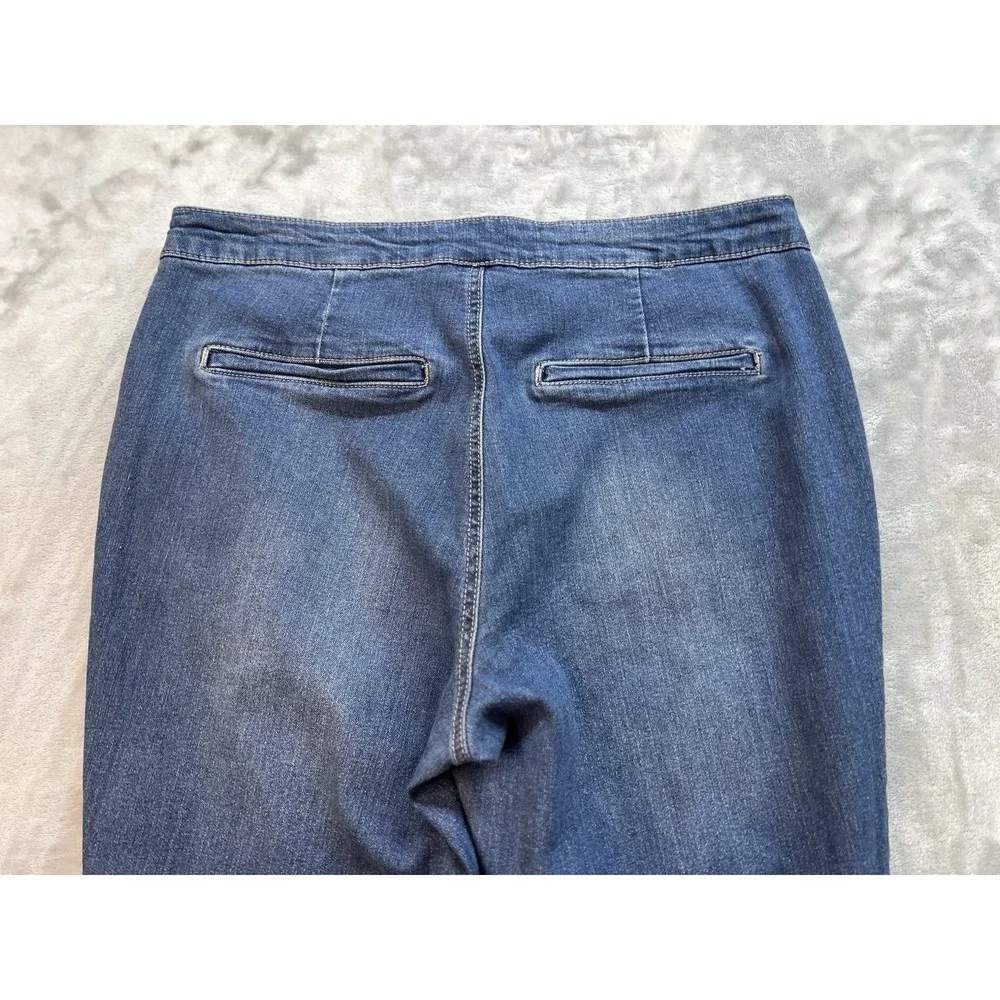 D. Jeans Womens Sz 14 Blue BootCut Slash Pocket High Rise Western Cowgirl Boho